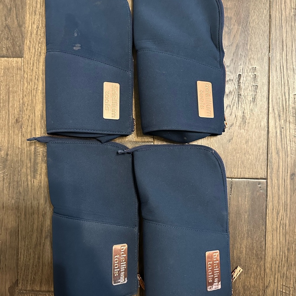 Bdellium Tools Golden Triangle stand up makeup brush pouches